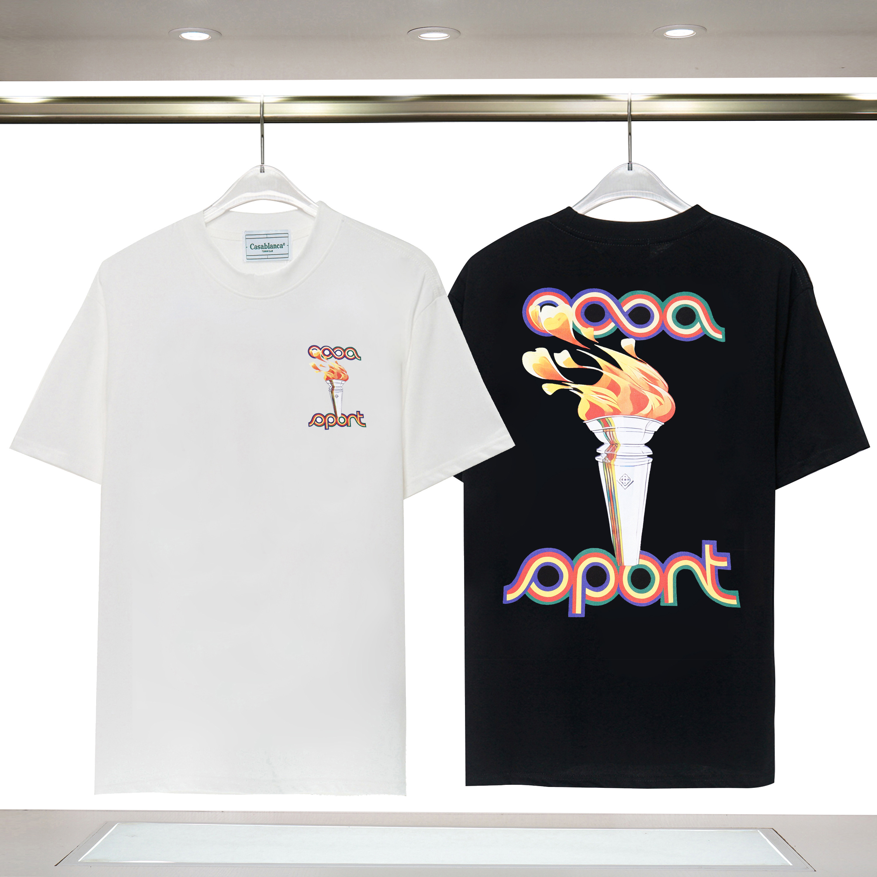 メンデザイナーTシャツカサブランTシャツファッションメンカジュアルTシャツ男衣料品テニスクラブカサブランカショーツスリーブ服ラグジュアリーシャツS-3XL