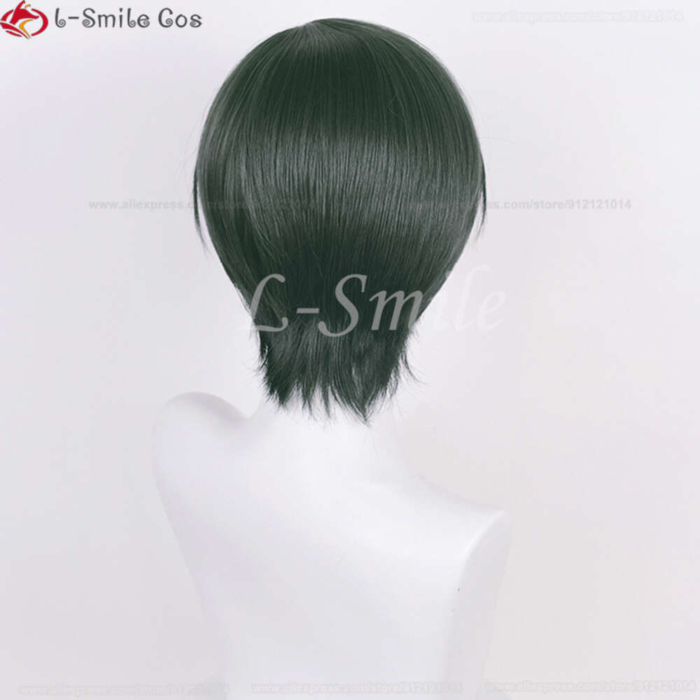 CATSUT -kostymer 30 cm Blue Lock Green Itoshi Rin Heat Motent Hair Party Cosplay Anime Wigs + Wig Cap