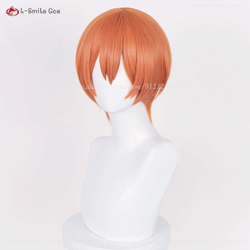 Catsuit Costumes Anime Lovelive Love Live Hoshizora Rin Cosplay perruque femmes 30 cm Orange perruques cheveux synthétiques résistant à la chaleur