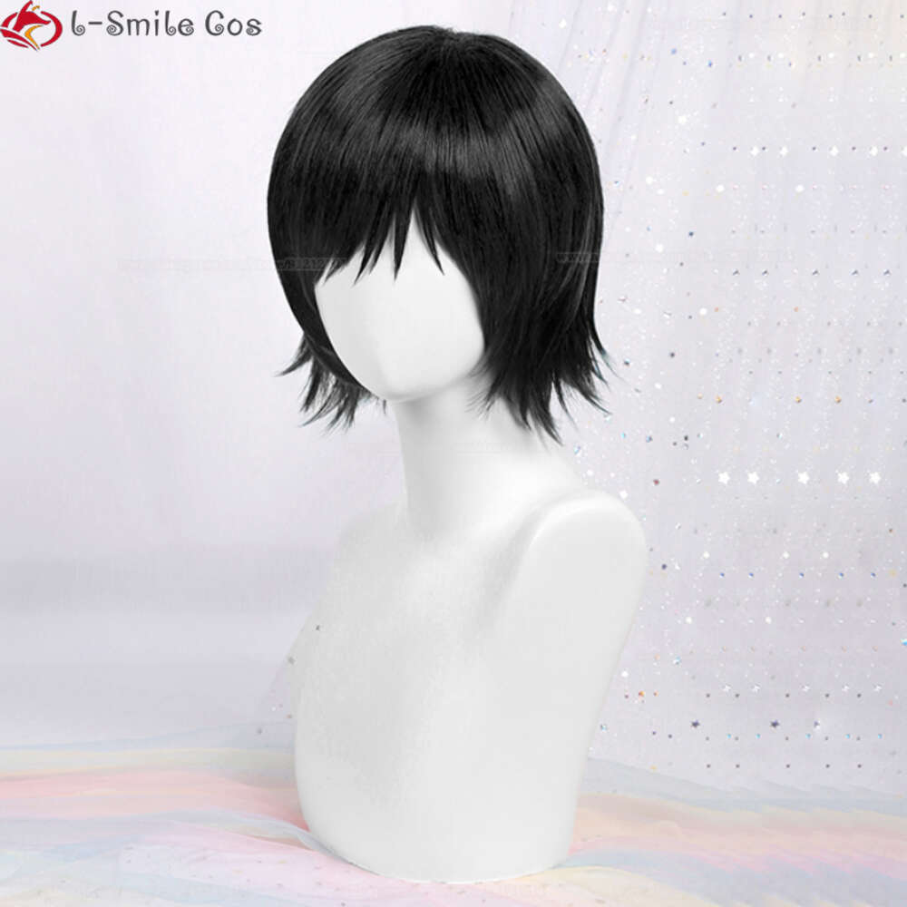 Catsuit Costumes High Quality Cosplay Anime Chainsaw Man Himeno Short Black and Eye Mask Heat Resistant Hair Party Wigs + Wig Cap