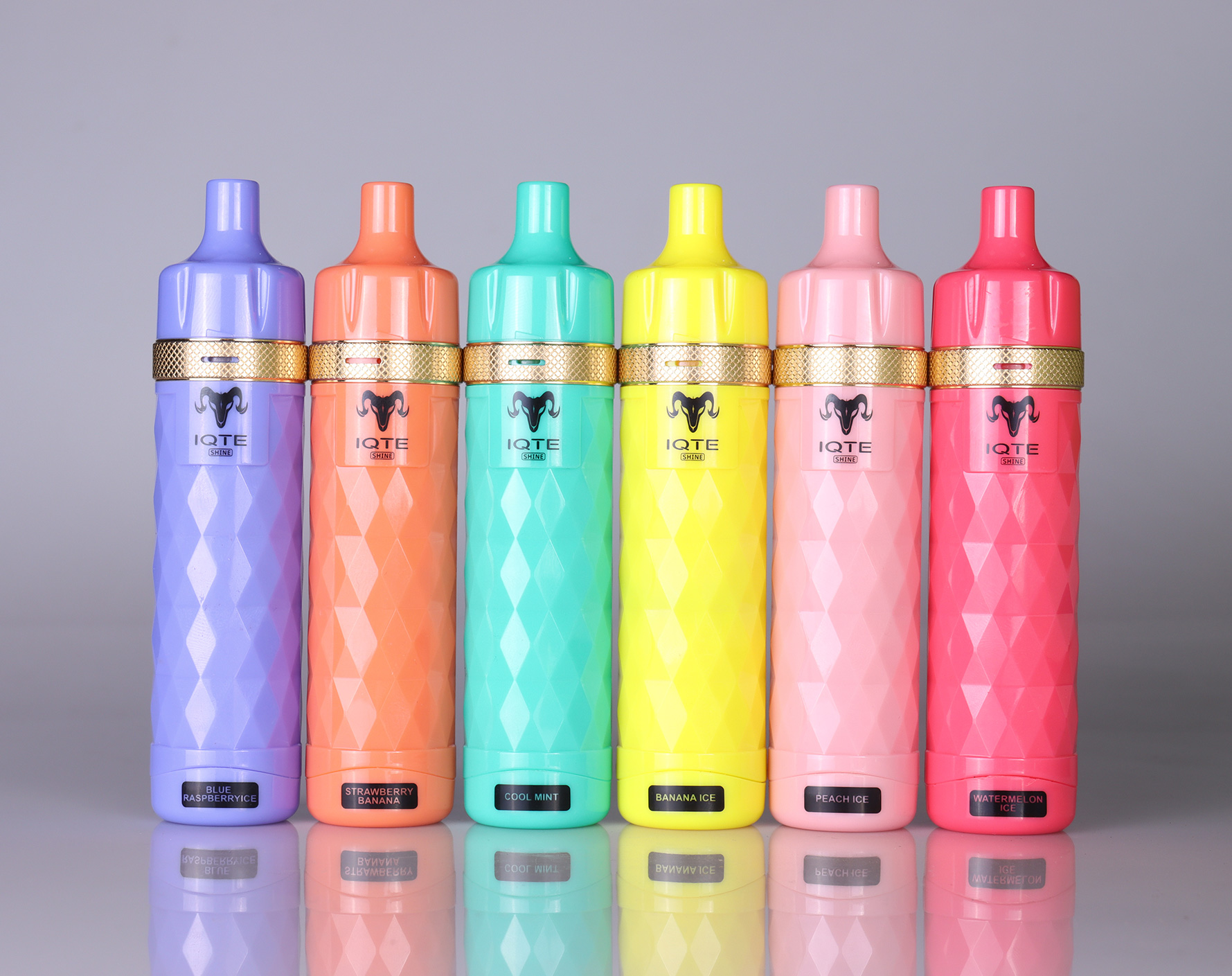 オリジナルのIQTE SHANE 6000 PUFFELECTRONICA TABERTETE DISOLLABLE VAPE STARTER KIT 12 mlバッテリー650MAH充電式電子タバコ蒸気