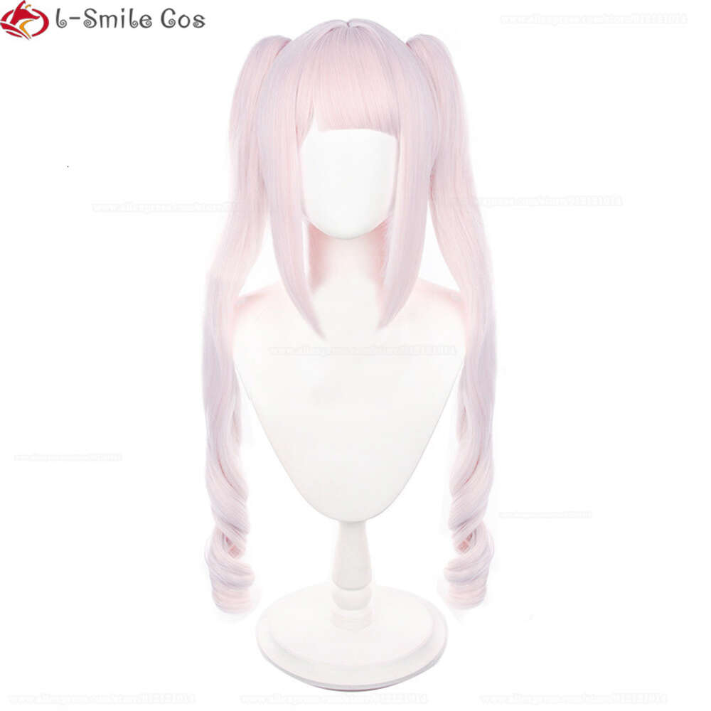 Catsuit Costumes Game GODDESS OF VICTORY: NIKKE Alice Cosplay 70cm Long Pink Curly Pony Heat Resistant Hair Women Cute Wigs + Wig Cap