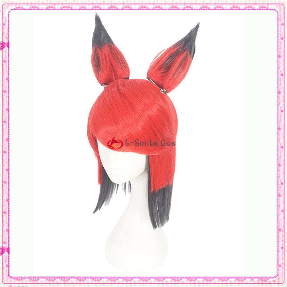 Catsuit Costumes ANOGOL Anime Hazbin Hotel Alastor with Ear Cosplay Costume Heat Resistant Synthetic Hair Men Women Party Wigs + Wig Cap