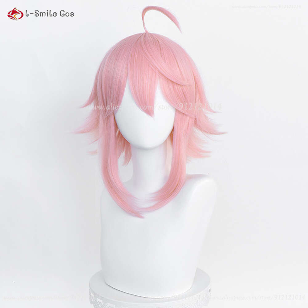 Catsuit Kostüme Cosply Perücke Spiel Ensemble Sterne ES Cosplay Tori Himemiya Perücken 40 cm Rosa Süßes Haar Hitzebeständige Anime Perücken + Perückenkappe