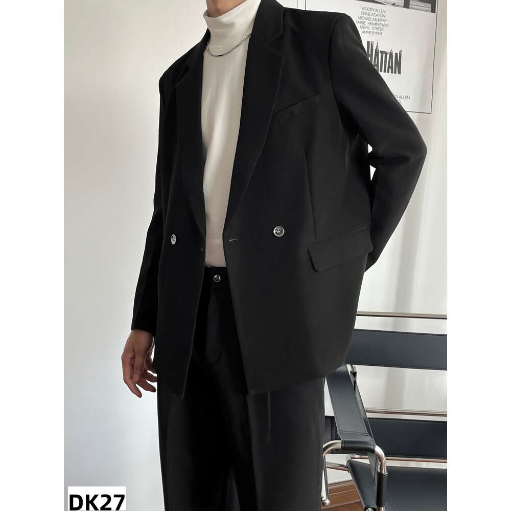 Kostium mężczyzn nowy projektant Suit Lose Fit Dwuczęściowe biznesowe stroje