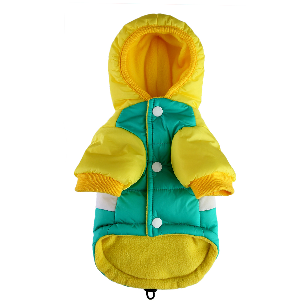 Gilet invernale cani reversibile antivento e impermeabile Gilet caldo cani la stagione fredda Piumino cani di taglia piccola, media e grande, Giallo