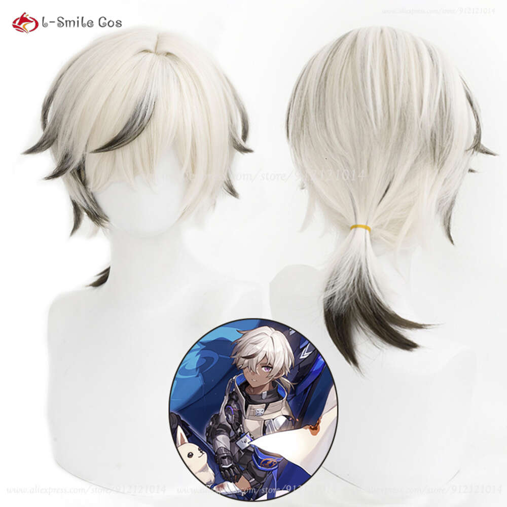 Catsuit Costumes High Quality Game Honkai: Star Rail Cosplay 35 cm Gradient Arlan Heat Resistant Hair Party Anime Wigs + Wig Cap