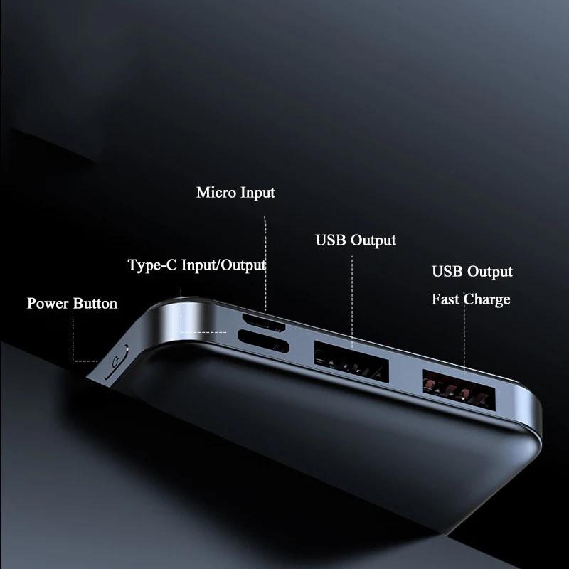 Caricabatterie esterno portatile Power Bank 20000mAh 22,5 W PD 18 W Powerbank a ricarica rapida bidirezionale iPhone Xiaomi 9 Samsung