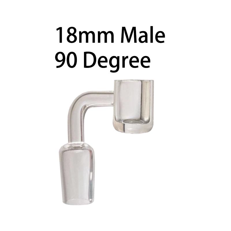 4 mm d'épaisseur à dessus plat Quartz Banger Bol côté clou diamètre bord biseauté 14 mm 18 mm mâle femelle 45 et 90 degrés pour eau narguilé tuyau verre barboteur bongs