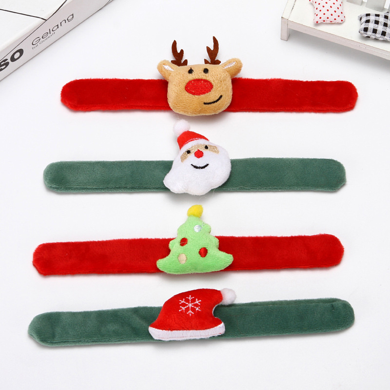 Christmas Slap Wristband Bracelet for Xmas Party Event Festival Decor Kid Adult Christmas Wristband Pendant Ornaments