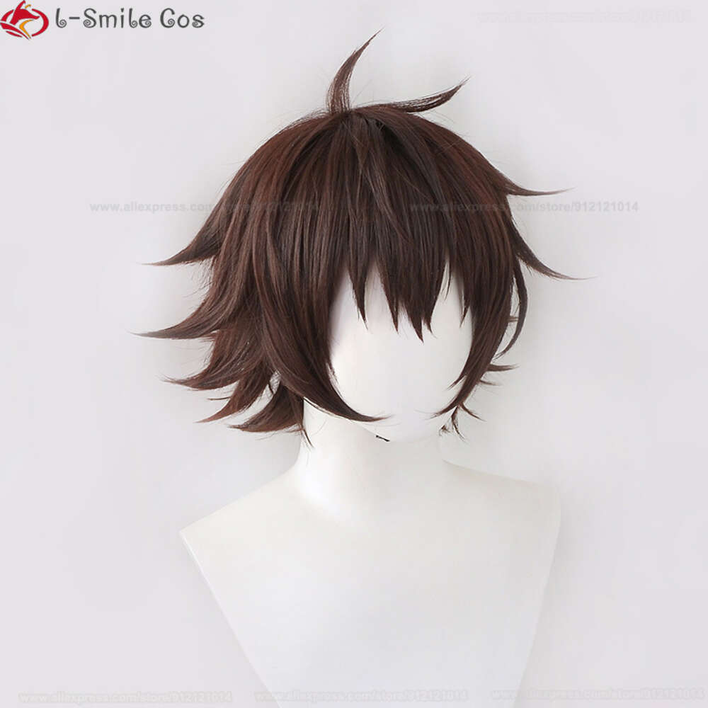 Catsuit Costumes Nu: Carnival Aster Garu Cosplay Red Brown Heat Resistant Synthetic Hair Men Party Anime Wigs + Wig Cap