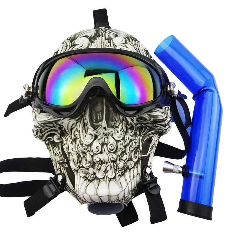 Shisha Smoke Shop Gasmasken-Bong mit Acryl-Shisha, bunte Pfeife, ausgefallene Party