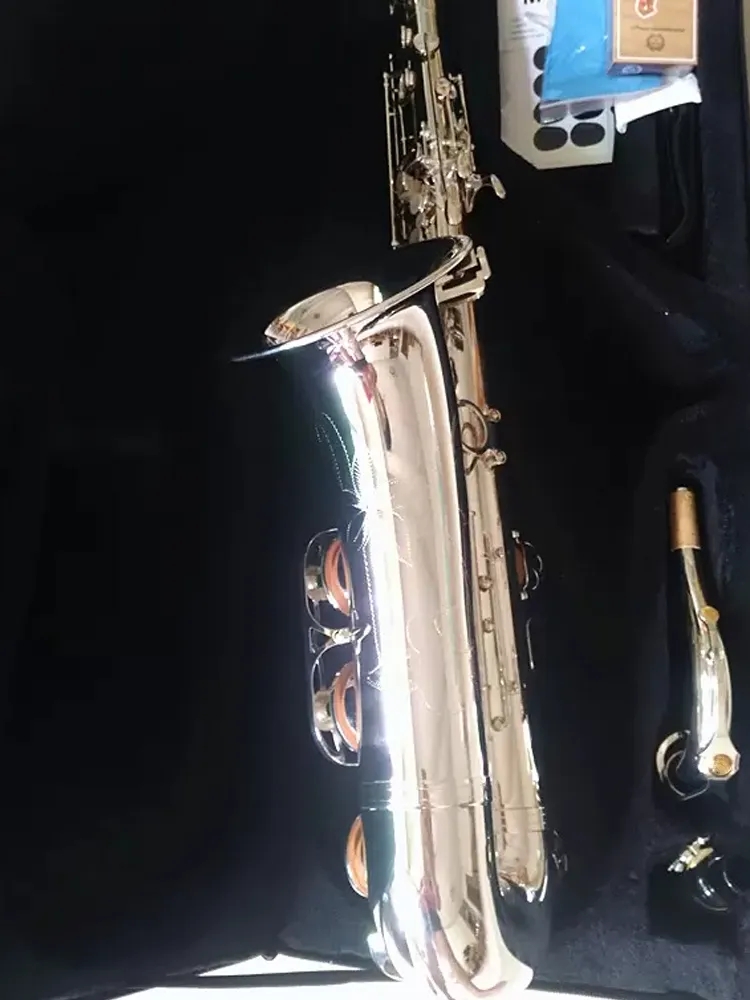 Nuovo sassofono tenore professionale argentato giapponese YTS-875EX in si bemolle tutto argento, reso più confortevole dalla sensazione di sax tenore jazz strumenti musicali Spedizione gratuita