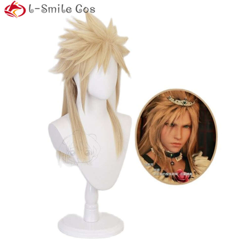 Kostiumy Catsuit Wysokiej jakości anime finałowa Fantasy VII Cloud Strive Cosplay Cosplay Costplay odporna na ciepło syntetyczne włosy Peruki + Wig Cap