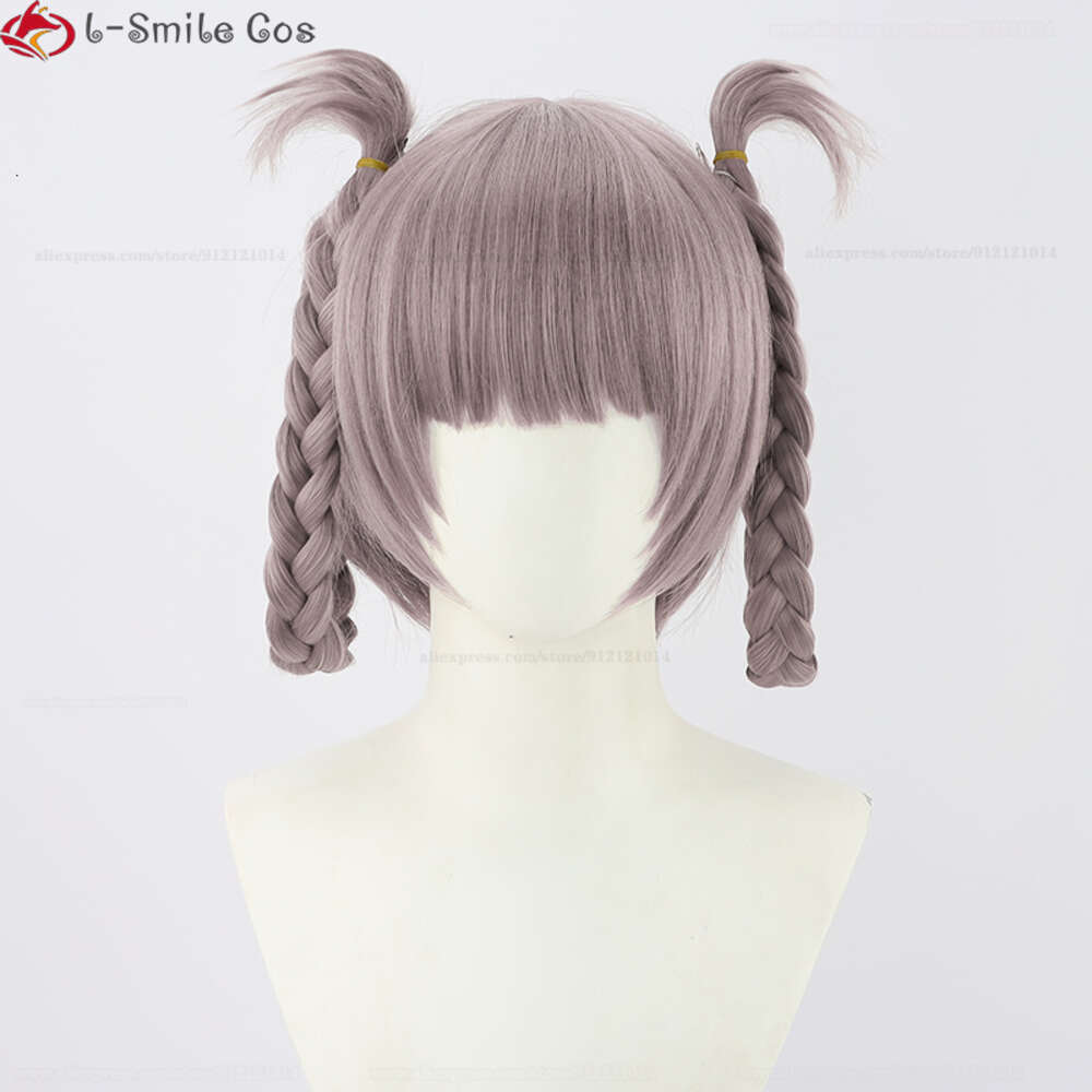 Catsuit Costumes Anime Call of the Night Cosplay Wig Gray Purple with Double Braid Yofukashi No Uta Nanakusa Nazuna Grayish Wigs