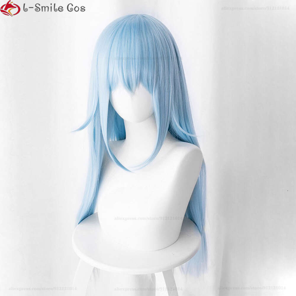 Catsuit Costumes Anime That Time I Got Reincarnated as A Slime Rimuru Tempest Cosplay Wig 70cm Light Blue Heat Resistant Fiber Hair Party Wigs