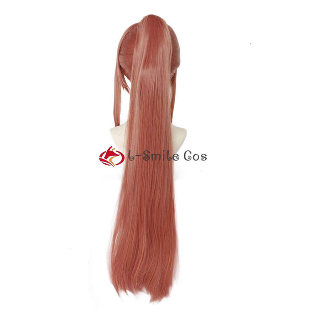 CATSUPT Kostymer Anime Doki Literature Club DDLC Monika Long Cosplay Heat Motent Synthetic Hair High Quality Wigs + Free Wig Cap