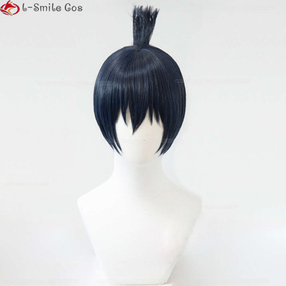 Costumes Catsuit Hayakawa Anime tronçonneuse homme Cosplay bleu noir résistant à la chaleur cheveux synthétiques fête hommes Aki perruques + bonnet de perruque