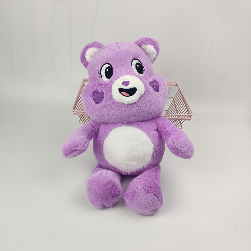 Wholesale cute rainbow bear plush toys children's game playmate holiday gift claw machine prizes