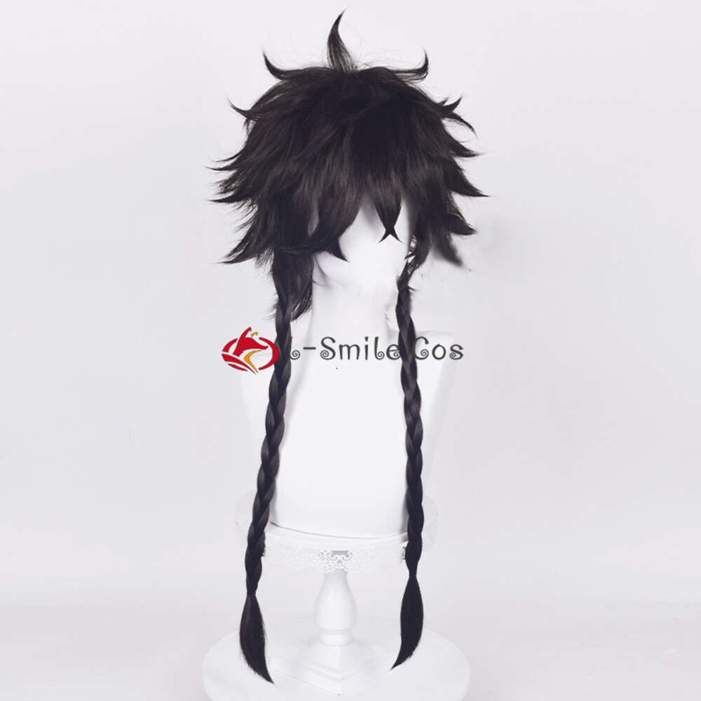 Costumi Catsuit Parrucche Hashida Haruka Anime Periodo blu Lungo Nero Cosplay con capelli sintetici intrecciati resistenti al calore + cuffia parrucca