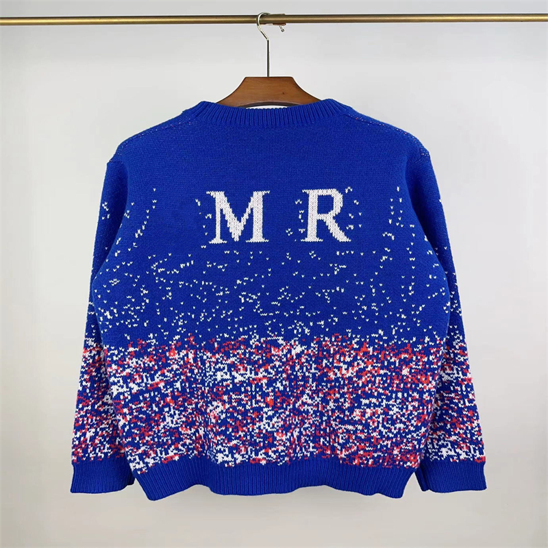 新しいネットワークレッドカラーセーターの男性幾何学レターjacquard太いセーターの若者トレンド男性と女性のセーター-2xl
