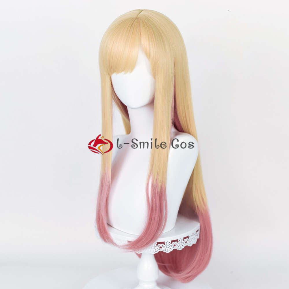 Catsuit Costumes Marin Kitagawa Anime My Dress-up Darling Cosplay jaune rose mélange longs cheveux synthétiques résistants à la chaleur perruques de fête + bonnet de perruque