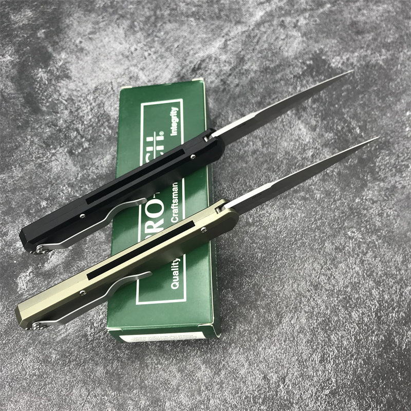 Pro Tech 920 Godfather automatisches taktisches Klappmesser, 10,2 cm, perlgestrahlte glatte Klinge, Aluminiumgriffe, leicht zu tragen, Outdoor-Jagd-Wanderwerkzeug 3407 5201 5101 2203 1718