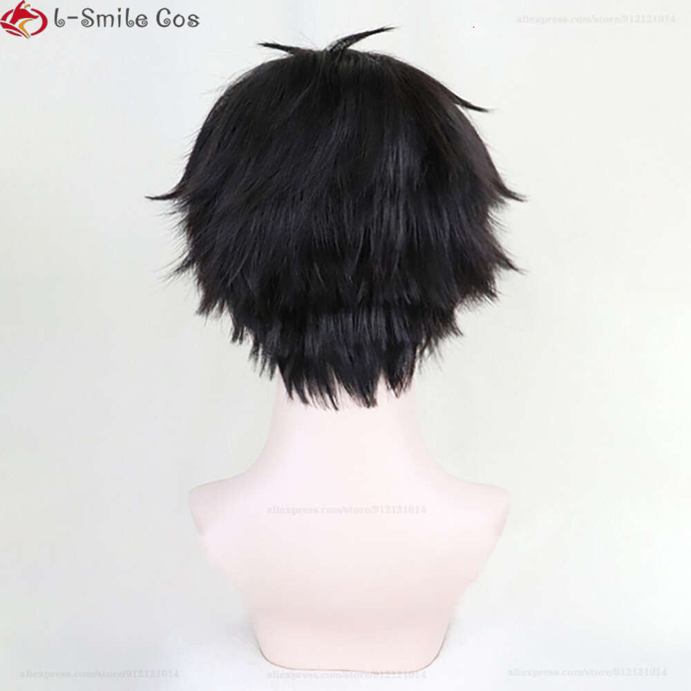 Catsuit Costumes Anime My Dress Up Darling Cosplay Wigs Gojo Wakana Short Black Heat Resistant Synthetic Hair Halloween + Wig Cap