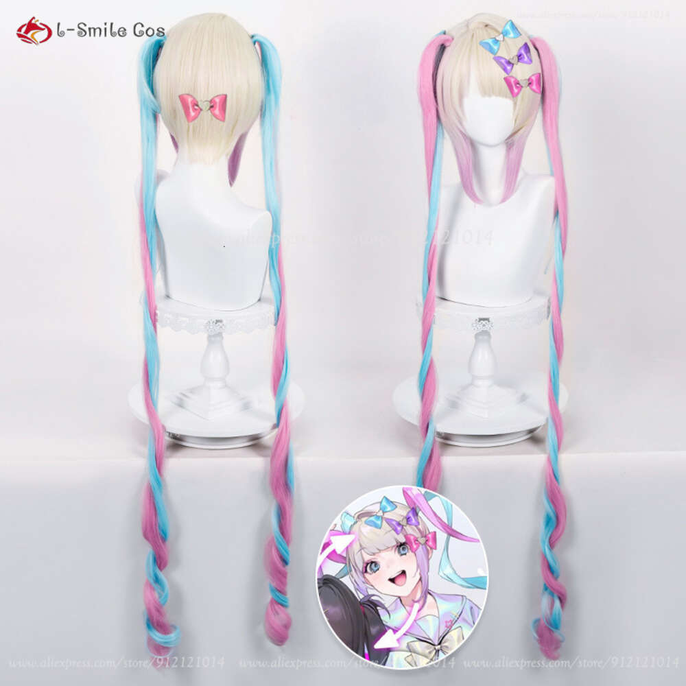 Costumes Catsuit jeu NEEDY GIRL OVERDOSE OMG Kawaii Angel-chan Ame-chan Cosplay résistant à la chaleur fête Anime jeu de rôle perruques + bonnet de perruque