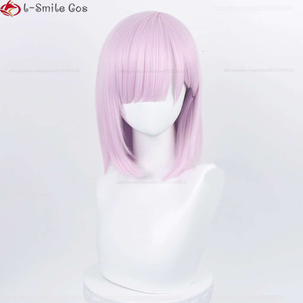 Disfraces de catsuit Anime Spy X Familia Cosplay Fiona Frost Peluca 37 cm Corto Rosa claro Resistente al calor Anochecer sintético Fiesta de Halloween Pelucas de mujer