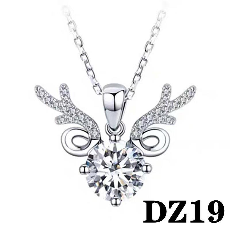 2023 Härlig imitation Mosang Diamond Pendant Women Zircon Necklace Temperament Long ClaVicle Silver Chain Necklace With Box