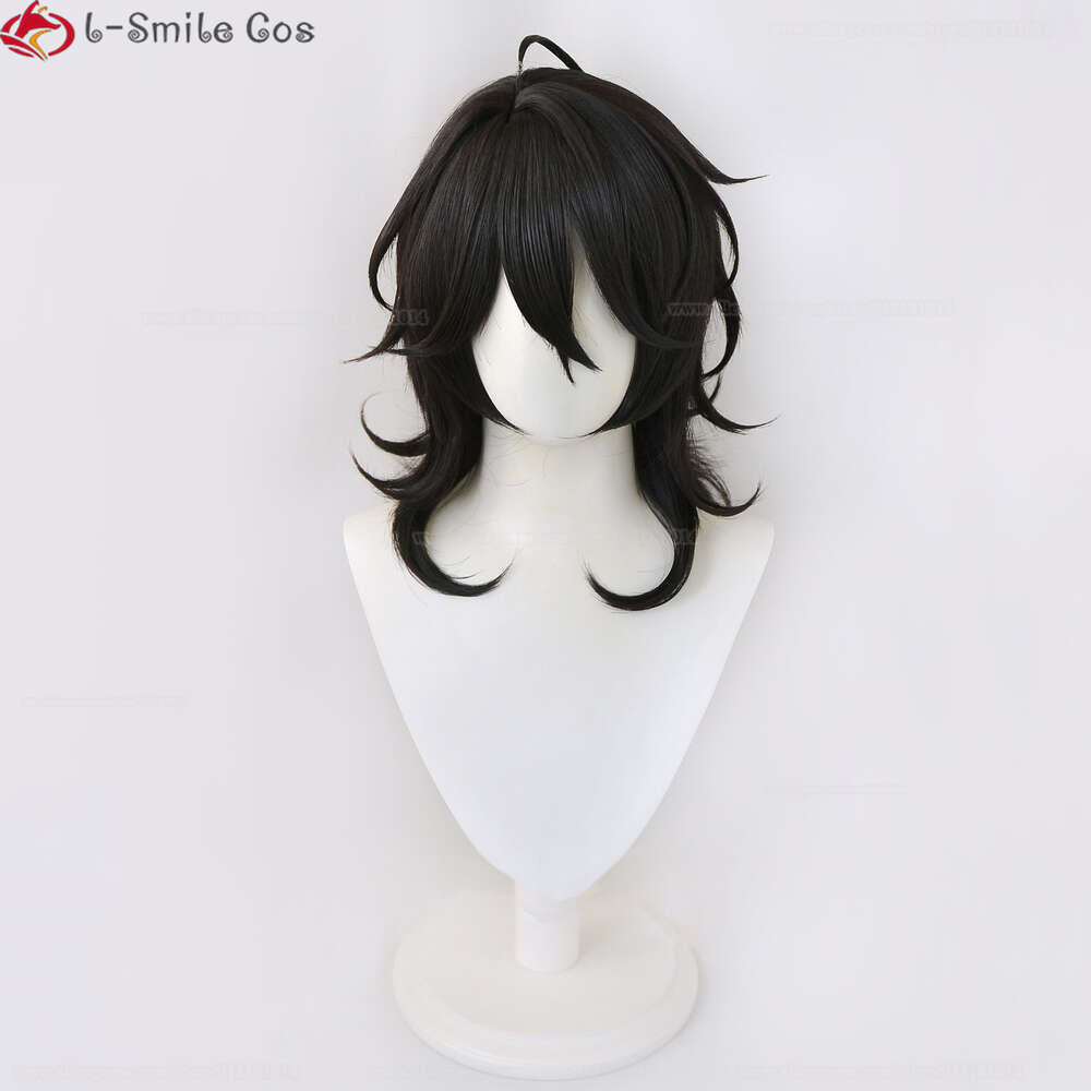 Catsuit Costumes jeu Ensemble étoiles Cosplay perruque ES mort-vivant Sakuma Rei noir 50 cm de Long cheveux résistants à la chaleur simulé cuir chevelu perruques