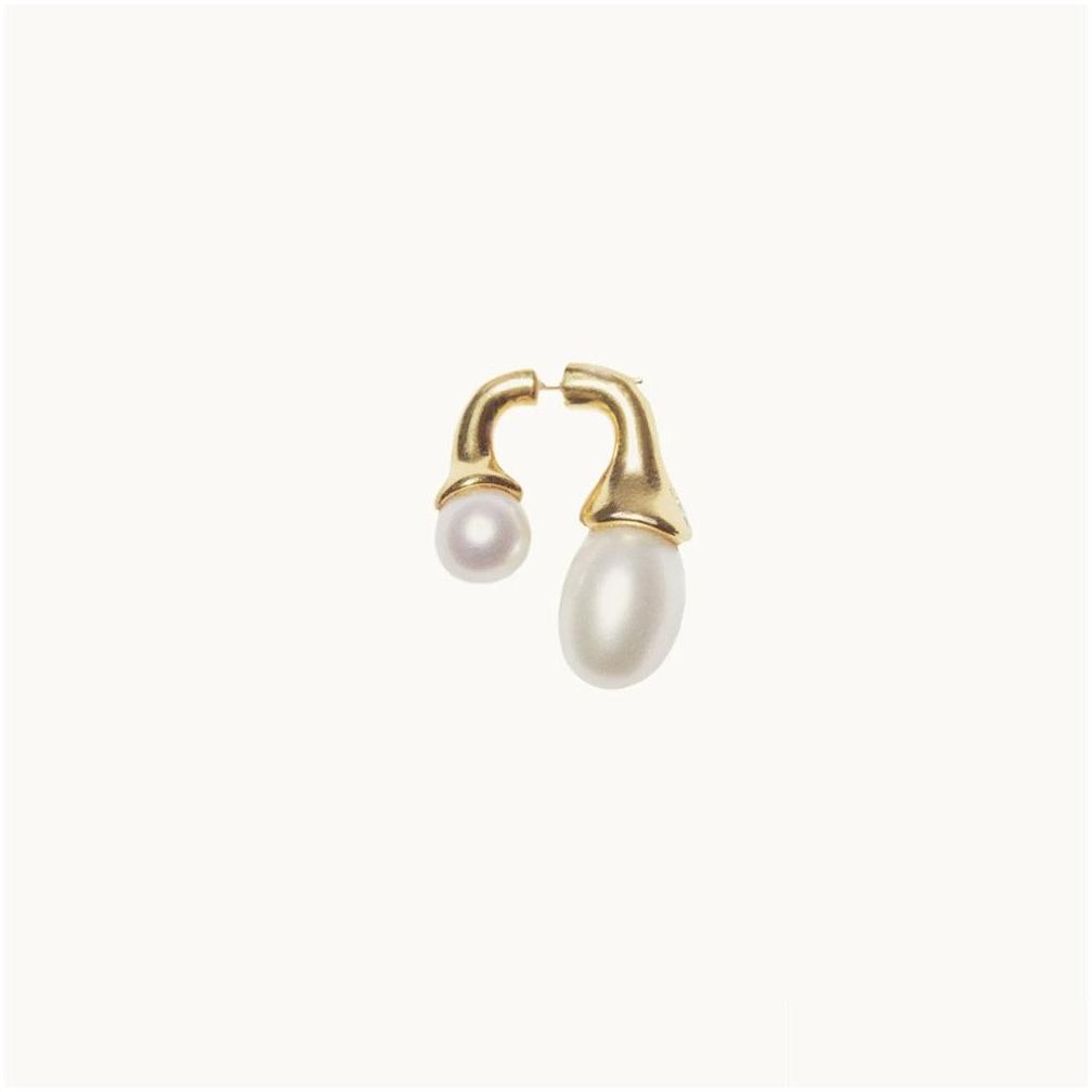 Stud Ins Wind Avant et arrière Taille Perle Boucles d'oreilles S925 Sier Aiguille Tendance All-Match Mode 18K Or Femmes Bijoux Cadeau Accessoires Dro Dhunq