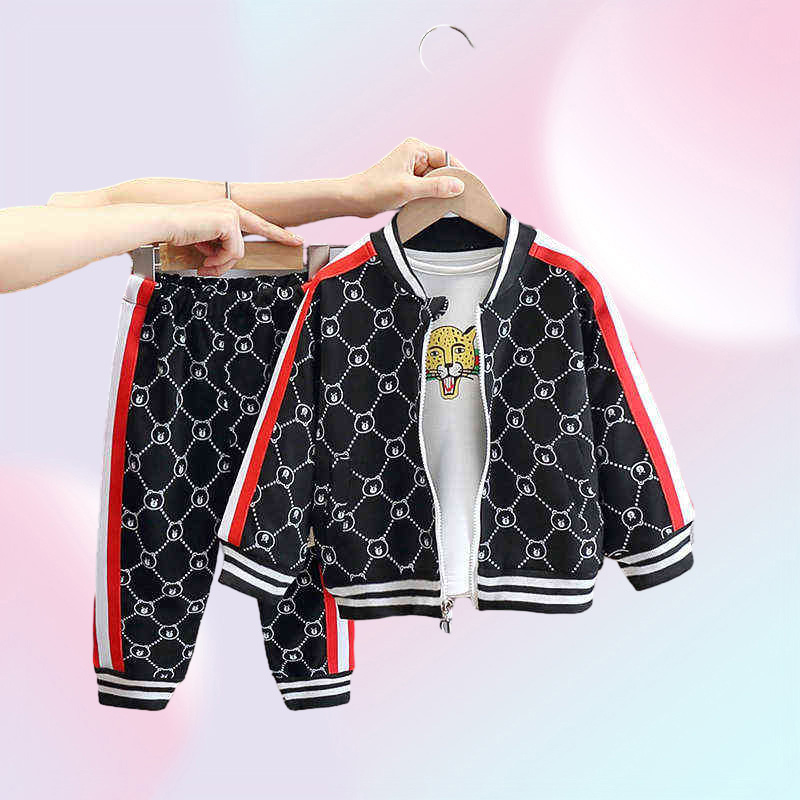 Tracksuits for Bebe Boys Toddler Casual Sets Baby Boys Clothes Sets Spring Autumn Newborn Fashion Cotton Coatstopspants Y228129751