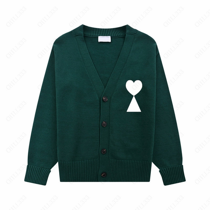 Francia Amis Cardigan Diseñador Suéter de punto Mujeres Suéteres Hombre Jumper Suéter Tela de alta calidad Unisex Diseño de patrón de corazón Suéter de lujo cardigan KUMV