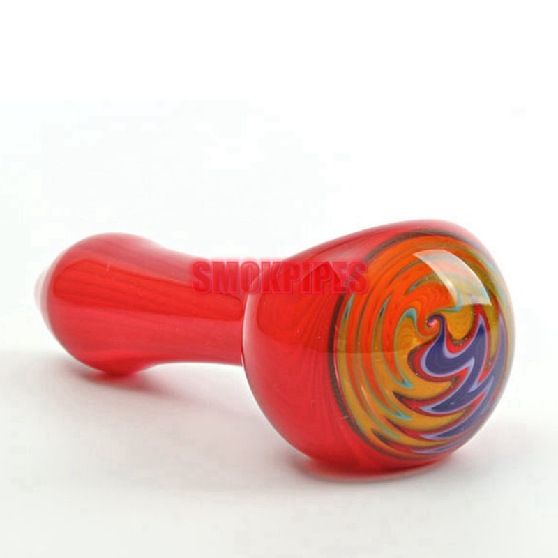 Colorido Wig Wag Fumar Tubos De Vidro Portátil Handmade Seco Erva Tabaco Filtro Colher Tigela Inovadora Handpipes Bolso Cigarro Titular DHL