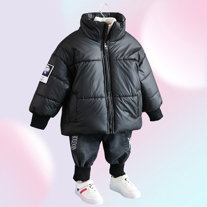 Kids Winter Coats Boys Korean Boy Big Virgin Child Coton Cotton Down Coat plus Velvet PADDED Veste Enfants Clothing Design Cloth1363009