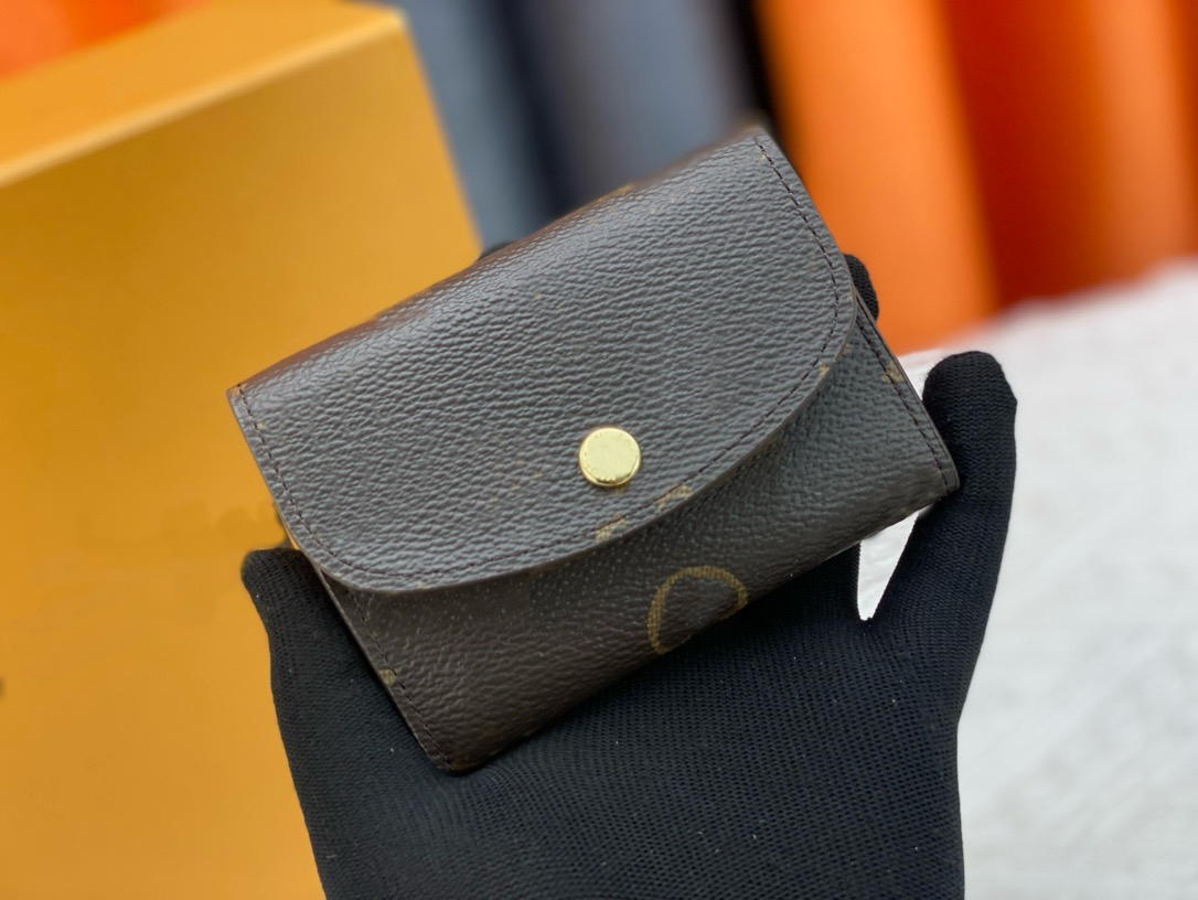 Rosalie Coin -Geldbeutel Mini Pochette Kurzer Brieftasche Frauen Kompaktkartenhalter Exotische Leder Emilie Sarah Victorine Wallets Kreditkartenbeutel