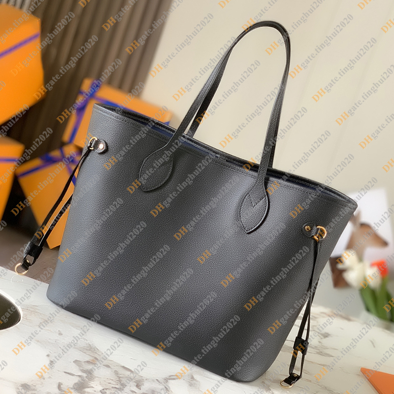 Ladies Fashion Casual Designe Luxury Cow Leather Totes Handbag Shoulder Bag Shopping Bag Bag With Pouch TOP Mirror Quality M45685 M45686 M46676 M58907 M46649 Purse