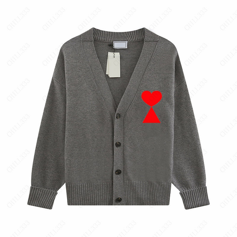 パリデザイナーメンズセーターAmis de Coeur Love Jacquard Cardigan Seater for Men and Men and Women Christmaing Gift Aline Small Red Heart Sweater Amis Hoodie Qmrn