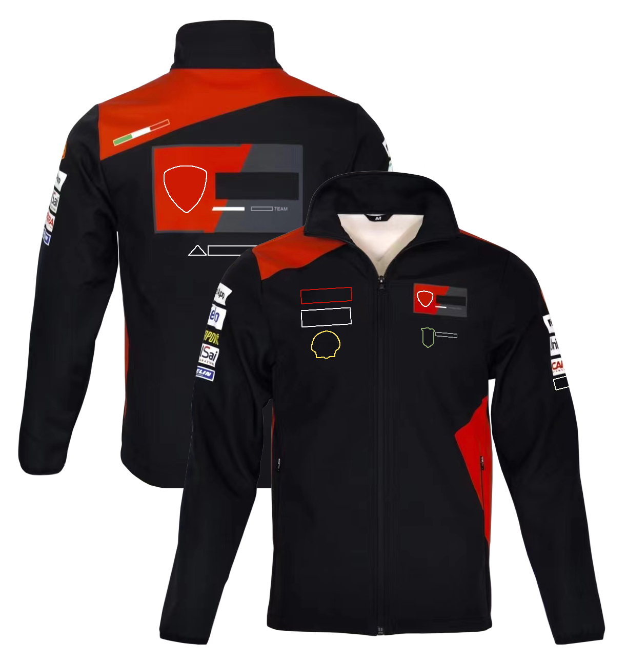 Chaqueta de motociclismo para hombre, traje de carreras a prueba de viento, chaqueta de Motocross, sudadera cálida con cremallera, otoño e invierno, 2024