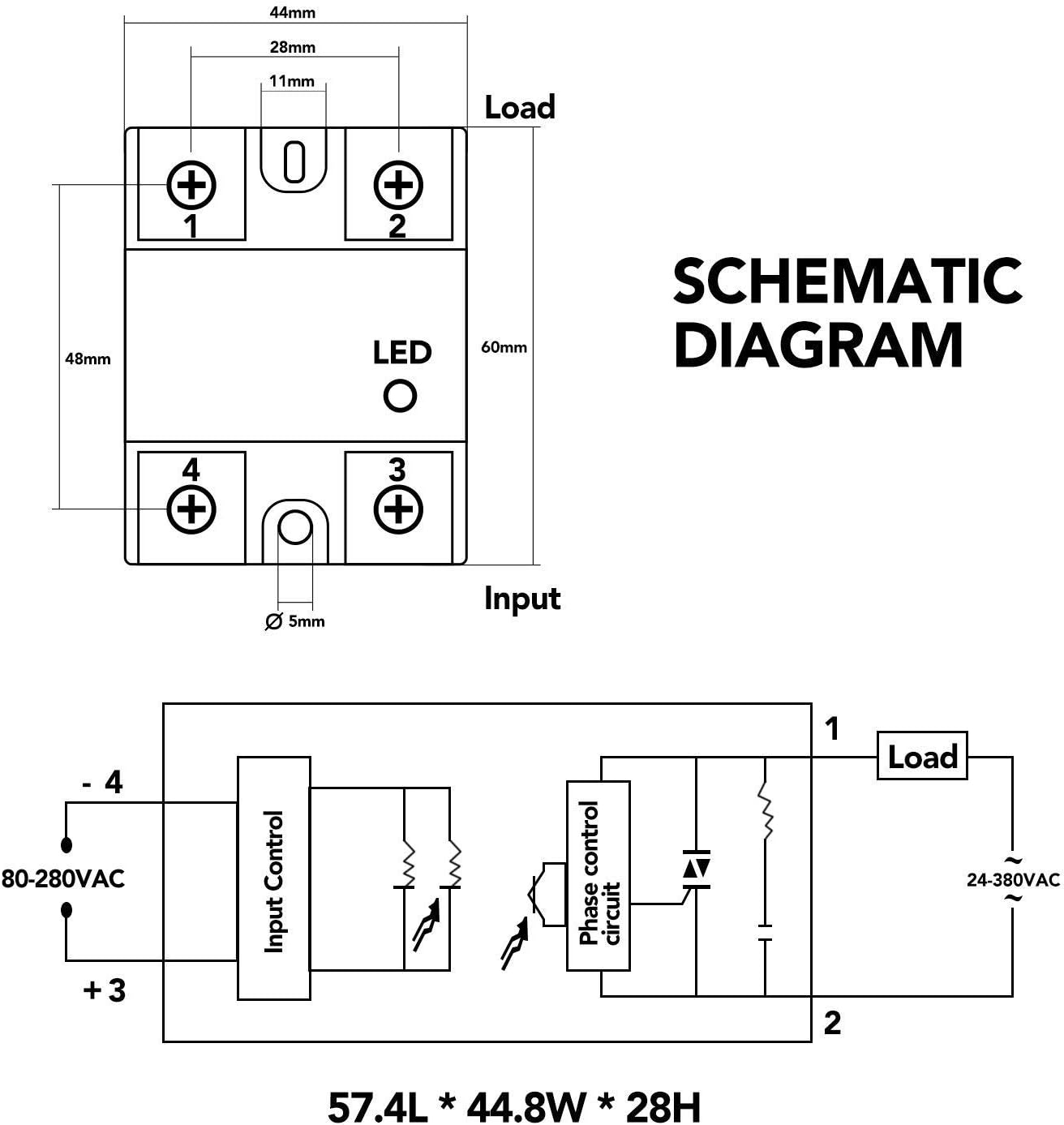 SSR-40DA ترحيل الحالة الصلبة مرحلة واحدة مرحلة الترحيل شبه الموصل إدخال 3-32V DC الإخراج 24-380V AC