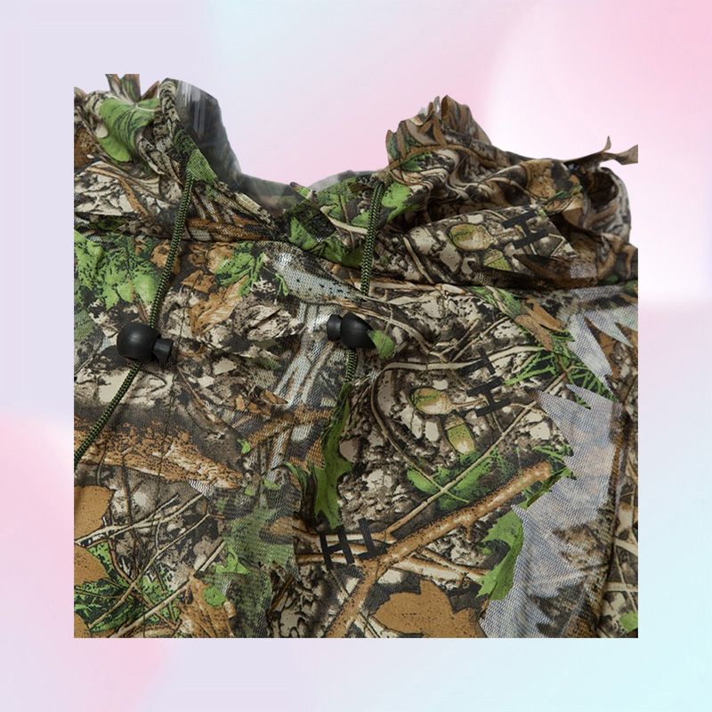 CAMO 3D FOLE MACO YOWIE GHILLIE BRIDADE PONCHO DE PONCHO BRIPLECIAL TIPO DE CAMUFLAGEM PACO PONCHO PERDO5289296