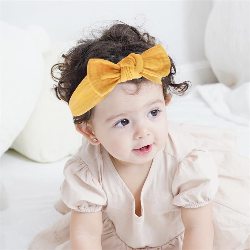 Baby Bowknot Hairband Headband Girls Boutique Floral Children Elastic Turban Soft Cotton Headwear Kids Hair Accessories