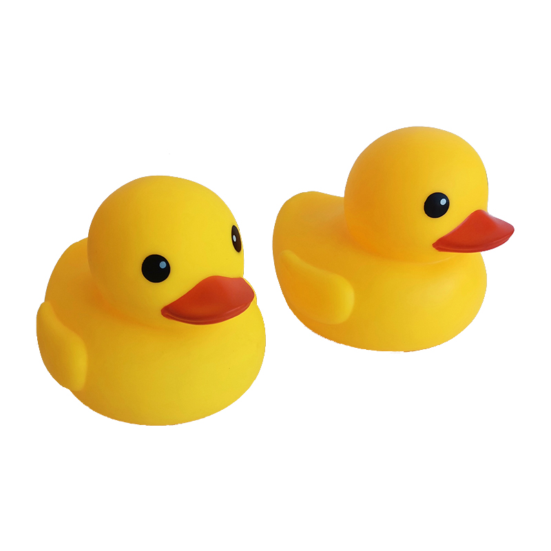 Grande taille 17 cm mignon grand canard jaune en caoutchouc jouet baignoire jouets d'eau de bain pour bébé enfants piscine décoration presse grincement salle de bain jouant presser flotteur canards cadeau