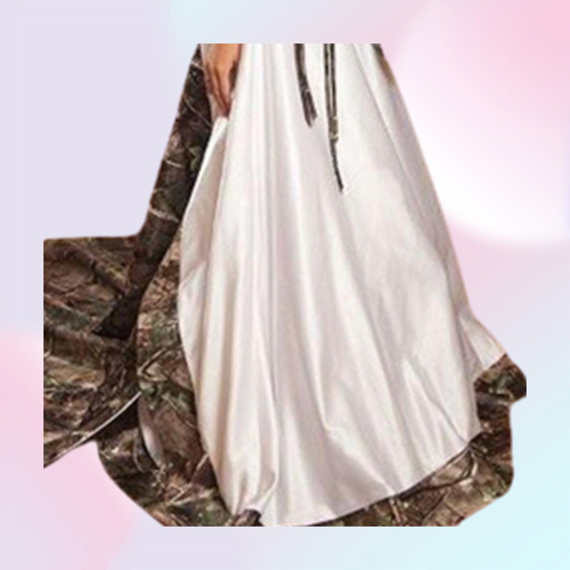 2019 Vintage Country Realtree Abiti da sposa camo Abiti da sposa Sleevels Train Treno da sposa da giardino Plus size3240292