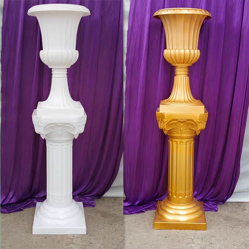 Upscale Wedding Decoration Props White Plastic Roman Column Road Cited Pillars For Party Event Stage DIY Supplies