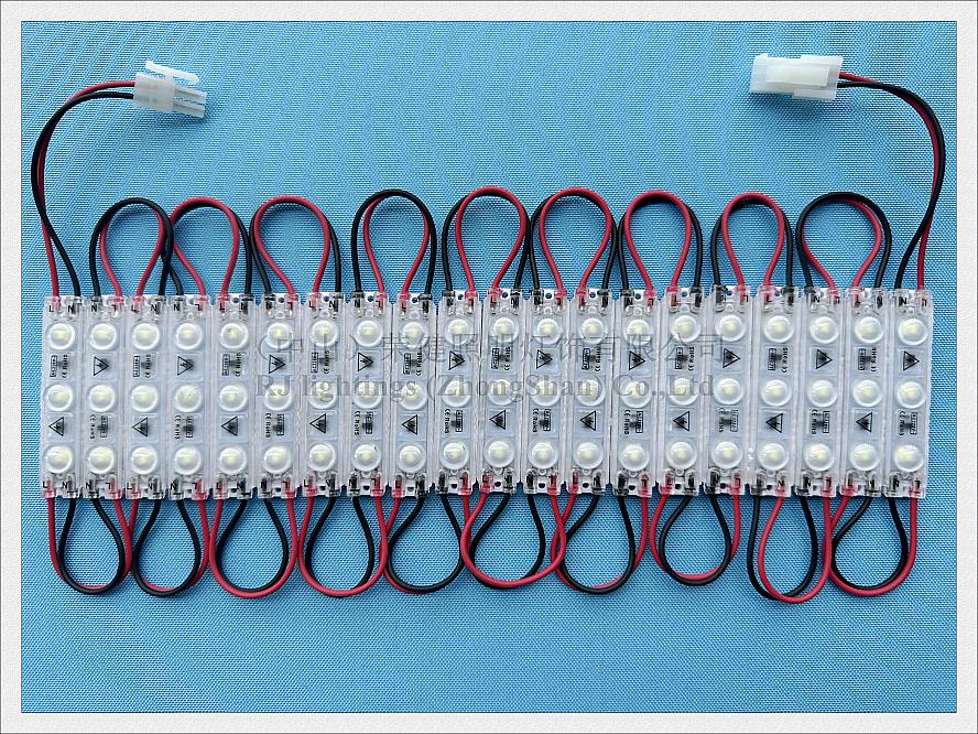 220 V/110 V LED-Lichtmodul für Schilder, 1,8 W, 220 lm, SMD 3030, 3 LEDs, IP65, 63 mm x 13 mm, Ultraschalldichtung, superhell, kein Transformator erforderlich