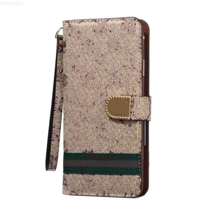 Fashion Designer Phone Cases For IPhone 13 11 Pro Max 12 Mini Flip Wallet PU Leather Imprint Flower Cellphone Shell Back Cover X XS XR 8 7 6 6s Plus Case