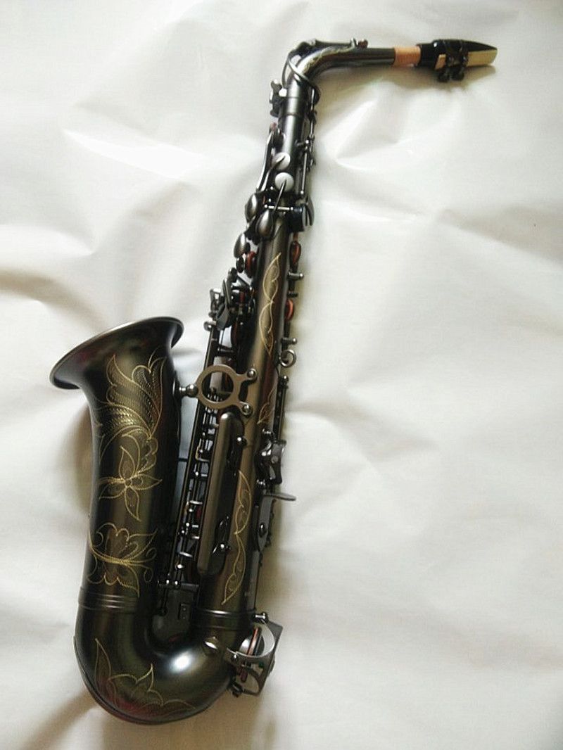 Migliore qualità A-992 sassofono contralto E-Flat nero opaco Bocchino sax Legatura Reed Neck Accessori strumenti musicali